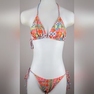 Colorful Patchwork Bikini Set